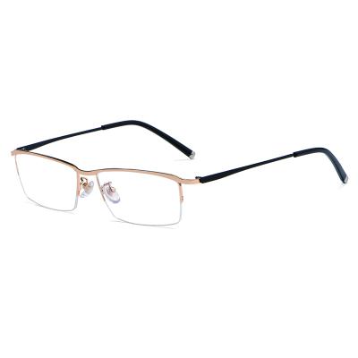 China Ultra light/comfortable to wear 2022 high quality men's business glasses half frame sight metal eye glass optical sights for sale