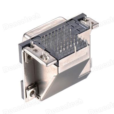 China audio & Dual Port DVI Video Right Angle All Shield 24+1 Pin Female To DVI 24+1 Pin Female Connector Deentech DVI Connector for sale