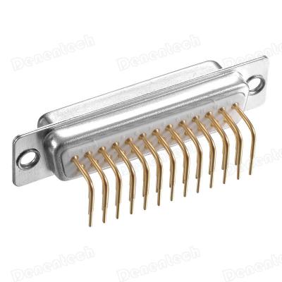 China Delentech PCB Hot Products Spring DB25 Machined Pin Right Angle D-SUB Female Connector for sale