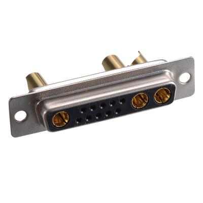 China Welding Type High Power D-SUB PCB Hardware Parts 13W3 Female Connector for sale