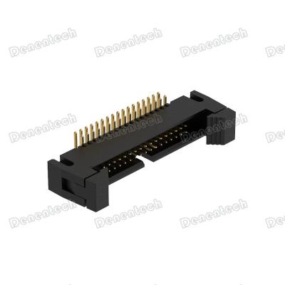 China Delentech 1.27mm PCB Ejector Header Dual Row H11.0 Right Angle Connector for sale