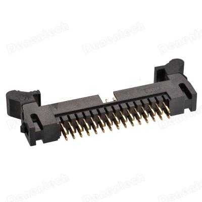 China DIP Denentech 2.00mm Pitch Pins Custom Double Row DIP Ejector Header Straight Connector For PCB for sale