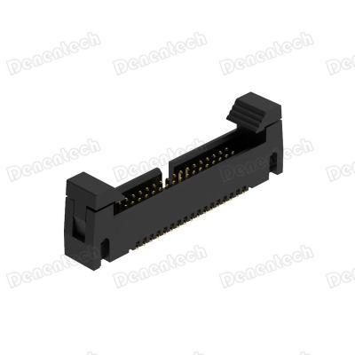 China Delentech 1.27mm PCB Double Row H8.3 DIP Ejector Header Straight Connector for sale