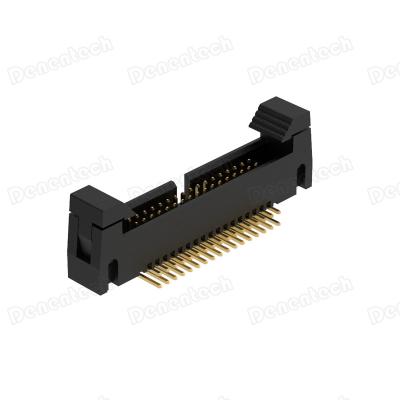 China Delentech PCB Double Row H8.3 DIP Ejector Header Right Angle Connector 1.27mm for sale