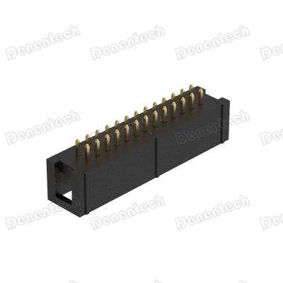 China Delentech PCB 2.54mm Double Row H9.0 SMT Box Header Straight Connector for sale