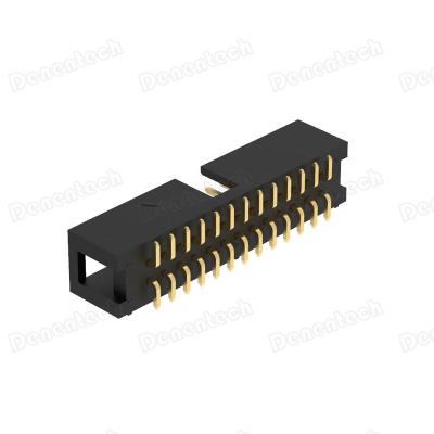 China Delentech 2.54mm PCB Box Header H9.00W8.80 Double Row SMT Straight Connector for sale