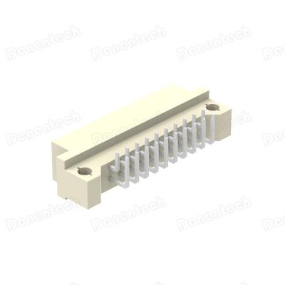 China Delentech 2*10P DIN41612 PCB Male Dual Row Right Angle Connector for sale