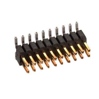 China 1.27mm Pitch H2.0mm PCB Connector Double Row SMT Straight Pin Header Connector for sale