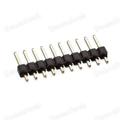 China DIP Denentech 2.00mm Pitch H2.0mm Single Row Straight DIP Pin Header Connector for sale