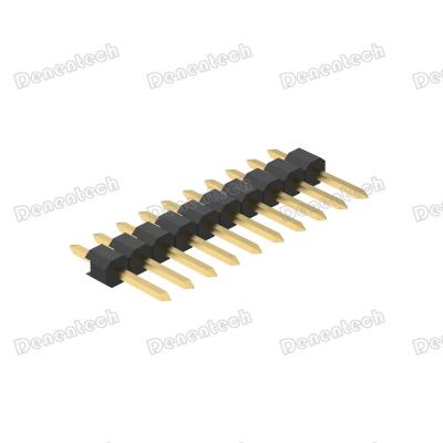 China Delentech 2.54mm PCB Pitch Straight Pin Header Connector Single Row for sale