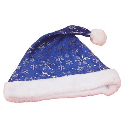 China Factory direct sales of non-woven fabric sparkle Santa Hats High Quality Christmas decor hat Christmas decoration supplies for sale