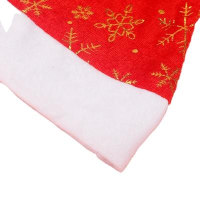 China Factory Direct Sales Short Plush Glitter Santa Hats High Quality Christmas Decor Hat Christmas Decoration Supplies for sale