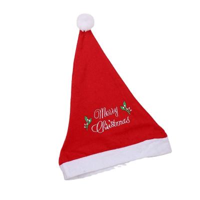 China Nonwoven Fabric Christmas Hat Christmas Decoration Hot Selling Red Hat for sale