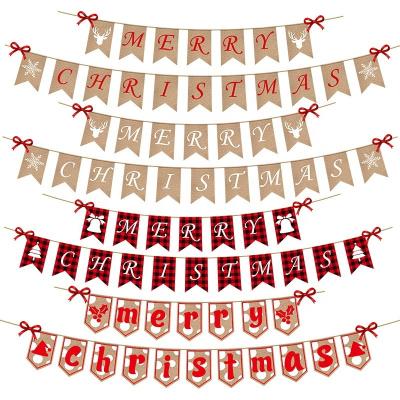 China Store Mall Flag Swallowtail Flag Decorations New Christmas Hanging Flag Stage Canvas Layout for sale