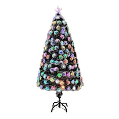 China Wholesale Custom Lace Tree Christmas Eco-friendly Decorative Full Head LED Colorful Fiber Optic Lamp 150CM for sale