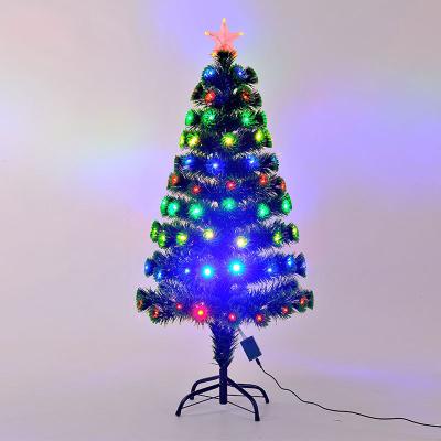 China PVC& New creative 120CM PE Christmas tree light green four-way light fiber optic full fiber optic manufacturers wholesale for sale