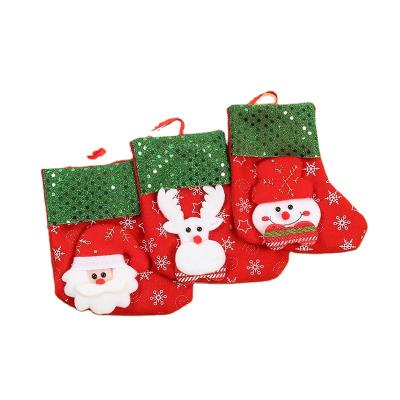 China High Quality Fabric Cartoon Christmas Stocking Christmas Items Decoration Supplies for sale