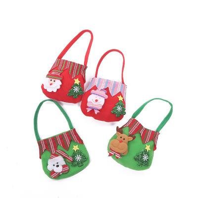 China Fabric New Arrival Santa Candy Bag Christmas Party Gift Bags Items Christmas Decoration Supplies for sale