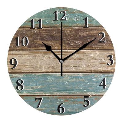 China 10 Inch Decor Quartz Silent Needle Vintage Antique Wall Clocks Bedroom Home Office Decor Around 3D Wall Clock for sale