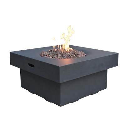 China MODENO camp fire pit fire table black indoor outdoor black square stored smokeless propane gas for sale