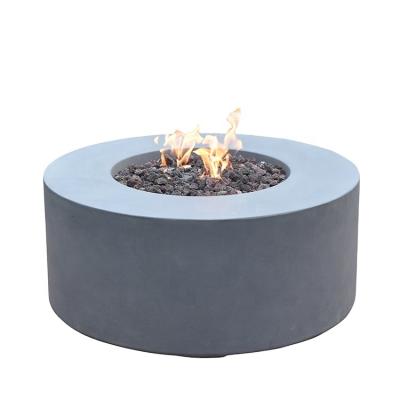 China Modern minimalist high quality stocked MODENO patio fire mine natural gas round gfrc fire pit for sale