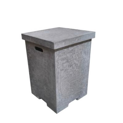 China New Season Elementi Gray Square Design Patio Pit Table Stocked Outdoor Furniture for sale