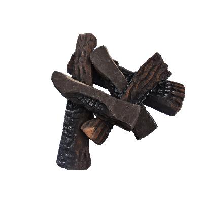 China Nature shape/burn clean/do not release any ash or residue/quickly cool matching fire pit accessories handmade ashless ceramic log wood fire from MODENO for sale