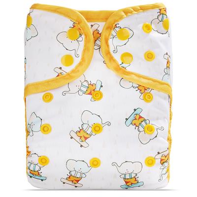 China Printed 2020 Reusable Washable Baby Diapers Manufactures and Selling New Cartoon Creative Cute Elephant Baby Cloth Diapers Custom Made for sale