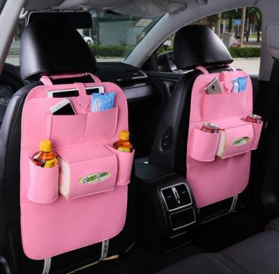 China Custom Felt Top Selling Car Back Seat Bag Multi-Pocket Storage Bag Car Organizer for sale