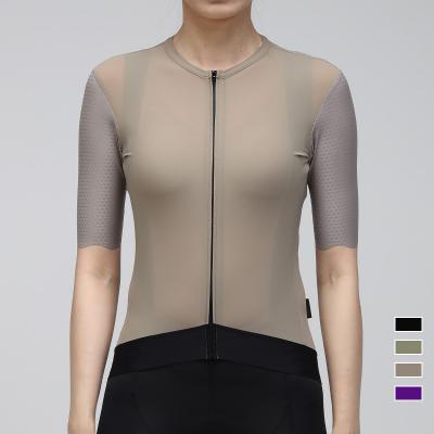 China Breathable Women's Short Sleeve Cycling Top Women Can Customize Summer Cycling Clothing for sale