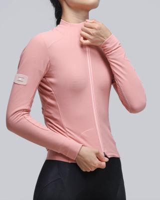 China OEM Female Thermal Long Sleeve Winter Fleece Cycling Jacket Winter Fleece Cycling Jacket for sale