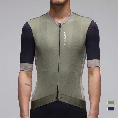 China Color Matching Seamless Mens Short Sleeve Top Cycling Men Can Customize Summer Cycling Clothing for sale