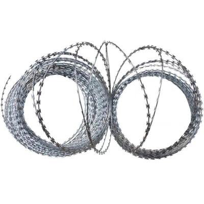 China Large anti-rust barbed wire protection cross razor type material and iron wire razor blade for sale for sale