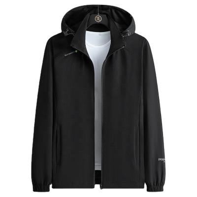 China Custom Wholesale Windproof Plus Size Mens Jackets 2021 Black Sweater Hoody Black Hoodies For Men Coat for sale