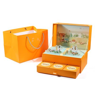 China Recyclable Luxury Christmas Gift Cosmetics Ad Box Custom Handheld Type Paper Ad Box for sale