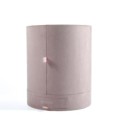 China 2021 new design handmade hot sale cylinder hard paper gift box can store cosmetics and skin care products for sale