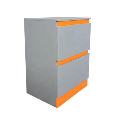 China Easy Installation Simple Wood Storage Cabinet With 2 Drawers Living Room Cabinet Two Bucket Cabinet for sale