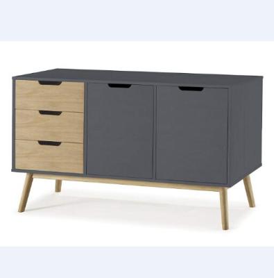 China Modern Sideboard Chest of Drawers Java 3 Door Charcoal Gray 2 Door for sale