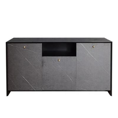 China Modern Black Marble Storage Style Sideboard Dining Room Furniture for sale