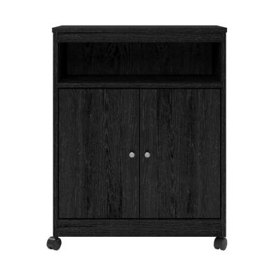 China Ameriwood Landry Microwave Cart Black Oak Traditional House for sale