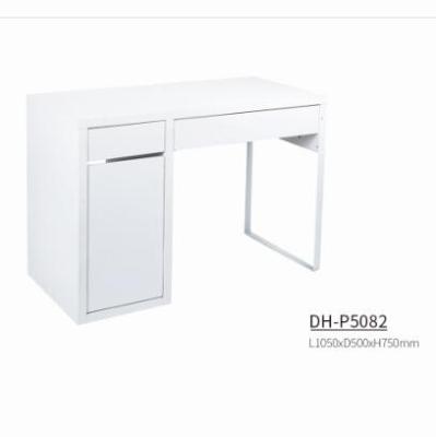 China Modern Simple Modern I-shape Extension Metal Legs And Design White Wood File Cabinet Office Computer Table for sale