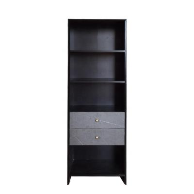 China Home Office Furniture Easy Installation Bookcases Shelf Display Rack Tall Book Shelves With Drawers Wood Modern Bookcase for sale