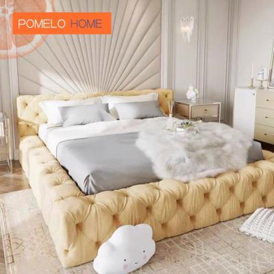 China Adjustable (height) Pomelohome King Set Single Facial Linen Multifunction Beauty Size Modern Queen Frame Bed for sale