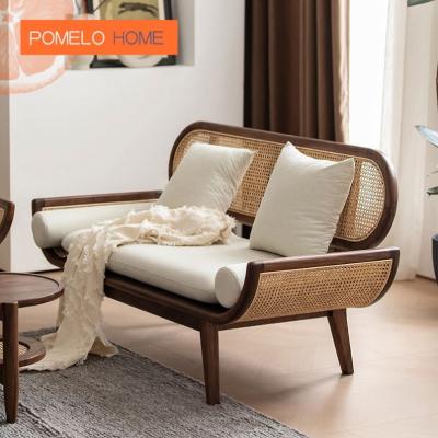 China Adjustable (height) Pomelohome Loveseat Japanese Wood Floor With Cloths Sofa for sale