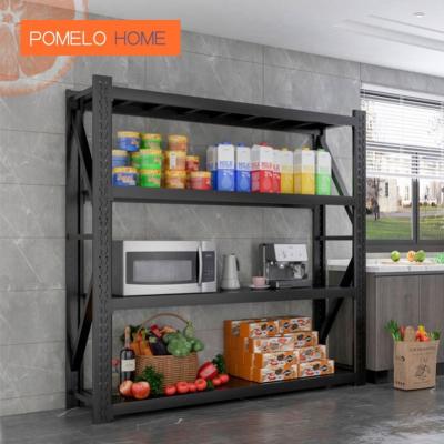 China Corrosion Protection PomeloHome stainless steel racks iron steel 5-tier industrial heavy duty storage shelves for sale