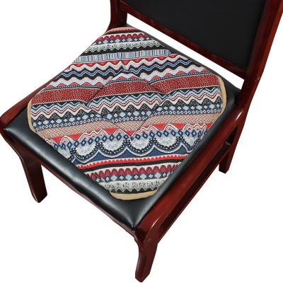 China Washable Cushion Breathable Chair Pads Custom Woven Jacquard Cotton And Polyester Home Office Padded Folding Chairs Wholesale for sale