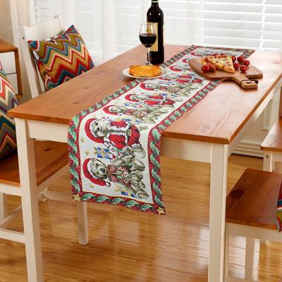 China Jacquard custom design table runners for sale cotton and polyester woven jacquard table runner and place mat set for sale