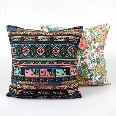 China Polyester PORTABLE Custom Home Decorative Cotton Printing Pillow Cases Wholesale Jacquard Luxury Throw Sofa Embroidery Custom Pillow Case for sale