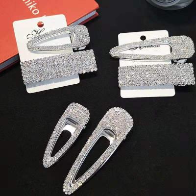 China Crystal Fancy Pins Duckbill Bling Women Rhinestone Diamond Rhinestone Hair Clip Fashion Accessories for sale