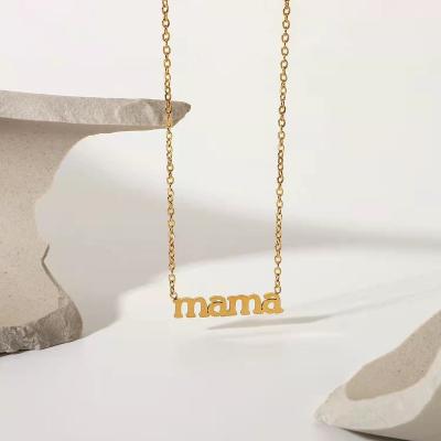 China European and American Hot Selling Gold 18k Letter MOM TRENDY INS Wind Pendant Necklaces for sale